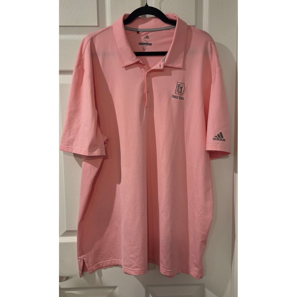 Adidas Ultimate365 Solid Polo Men's 2XL Pink TPC Myrtle Beach Golf Shirt